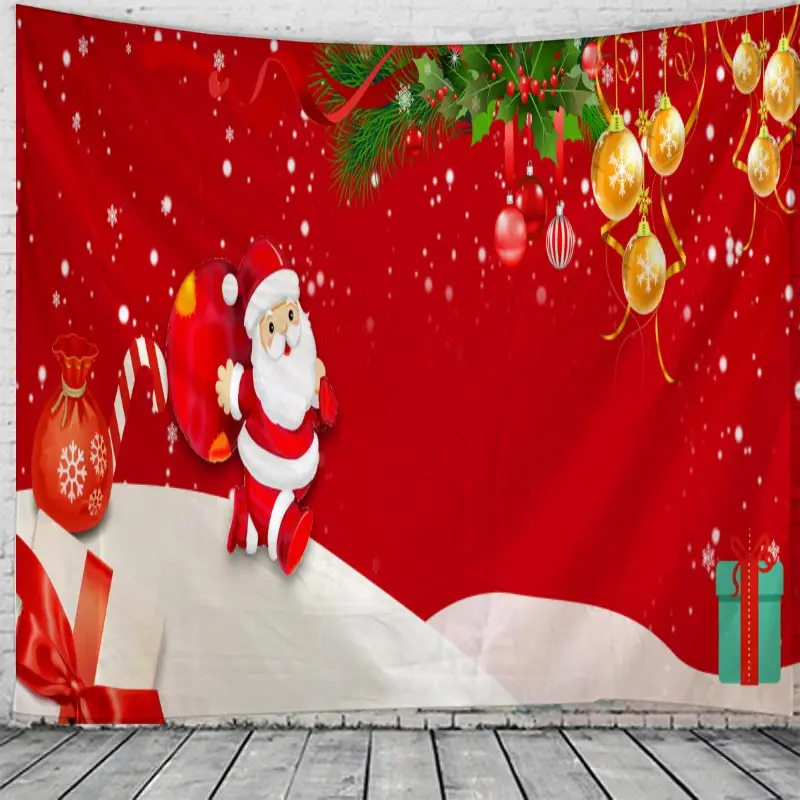 Гобелены рождественские настенные Рождественские перчатки домашний Декор Рождественская елка печать гобелены большой размер гобелены - Цвет: 191001-5