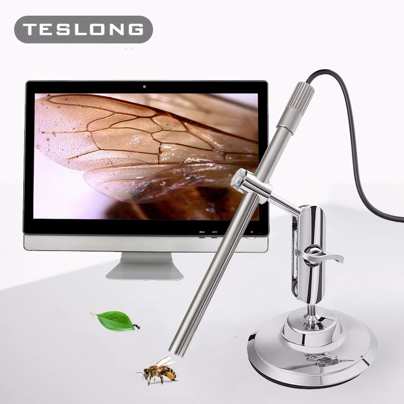 TESLONGMS100HDTwoinoneUSBInterfaceElectronicMicroscope