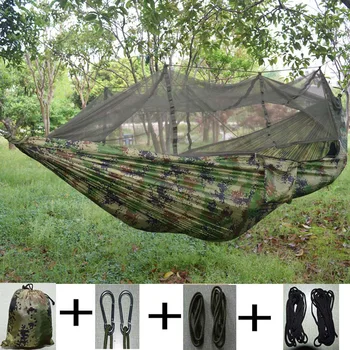 

Multi-functional College Style Hammock Camouflage Double Single Person Thickened Nylon Anti-mosquito Outdoor Camping Dormitory W