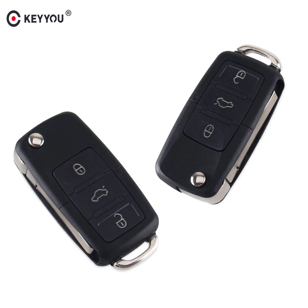 KEYYOU 3 Buttons Remote Car Key 434MHz ID48 Chip Fob For VW Volkswagen Sharan Bora Passat Polo Caddy Eos Skoda Octavia1K0959753G |