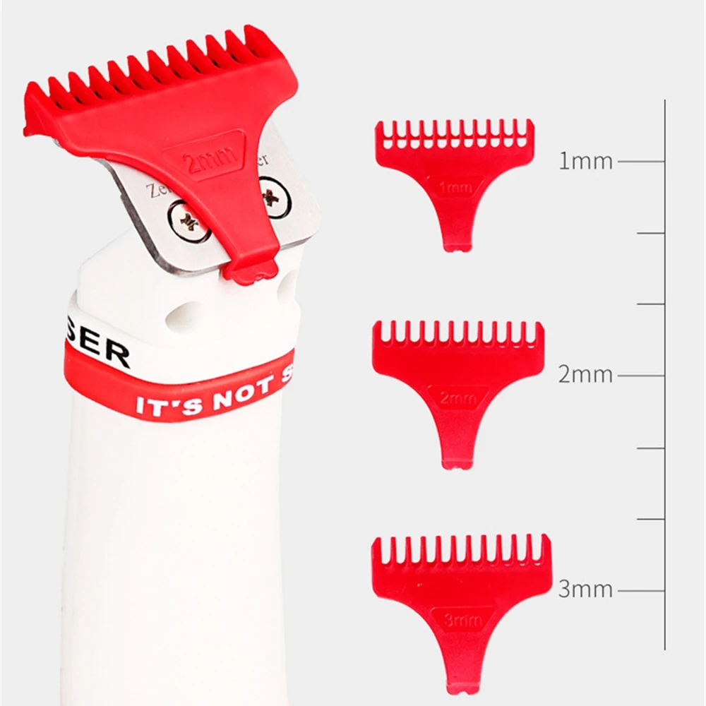 Профессиональная Беспроводная Машинка для стрижки волос, триммер для бритья бороды для мужчин, электрическая Парикмахерская косилка 0,1 мм, стальная машинка для стрижки волос