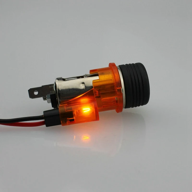 Универсальный светящегося автомобильного прикуривателя в сборе 12V Светодиодная лампа для мотоцикла