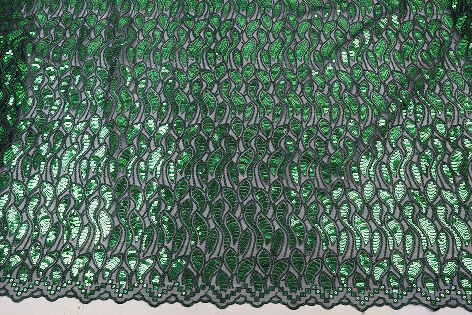 NIAI Зеленый Африканский французский Тюль кружевная ткань высокое качество кружева нигерийская последовательная сетка кружевной материал для женского платья XY3024B-1