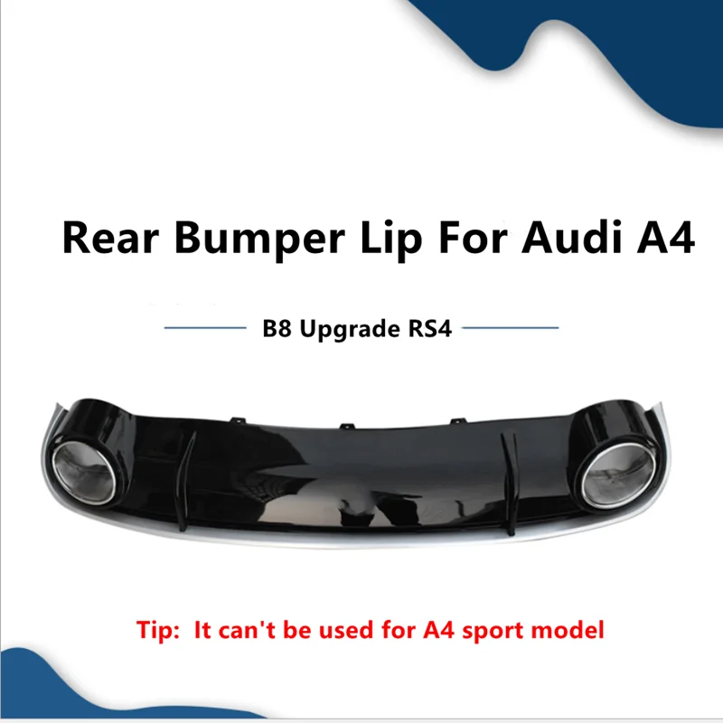 Special Price Rear Bumper Lip Spoiler Voor Audi A4 Upgrade Audi RS4 Achter Diffuse 2009 2010 2011 2012 Special Price Rear Bumper Lip Spoiler Voor Audi A4 Upgrade Audi RS4 Achter Diffuse 2009 2010 2011 2012