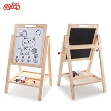 

Wooden Drawing Board Double-sided Easel Standing Painting Toy Educational Toys Learning White-Blackboard for Children