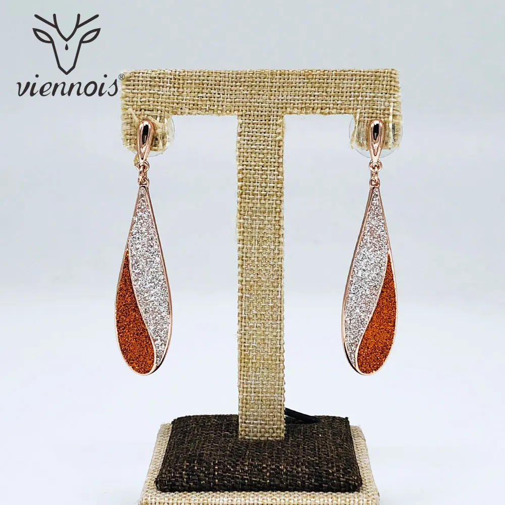 Viennois Drop Earrings More Color For Geometry Earrings Female Wedding Party Jewelry