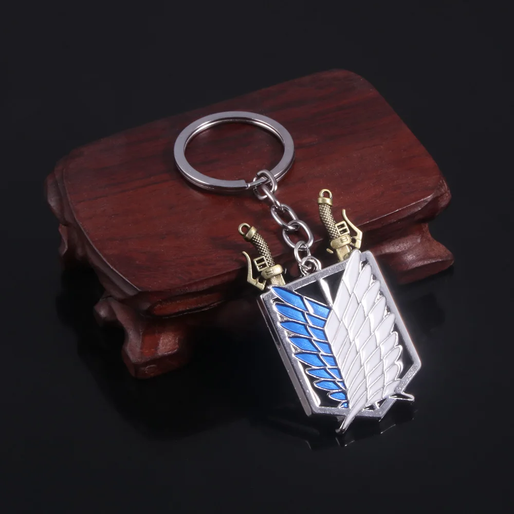 Anime Attack on Titan Keychain Shingeki No Kyojin Wings of Liberty Sword Weapon Pendant Key Chains for Men Jewelry | Украшения и