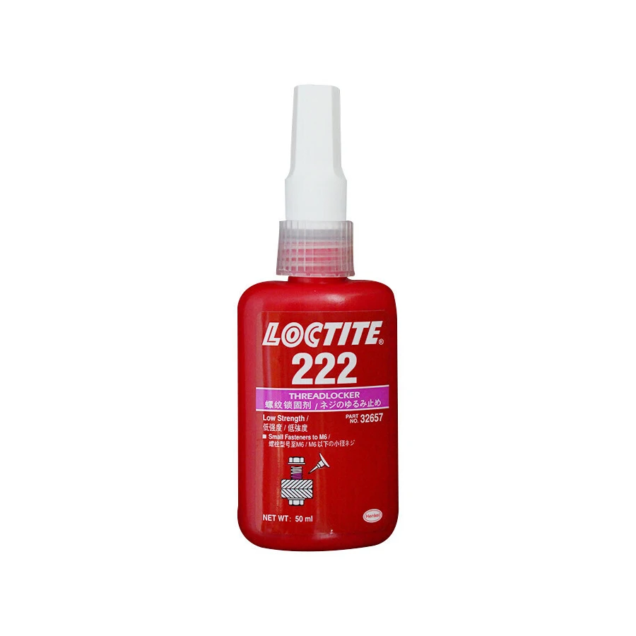 50ml loctite 222 thread locking low intensity anaerobic thread seal medium viscosity afbeelding