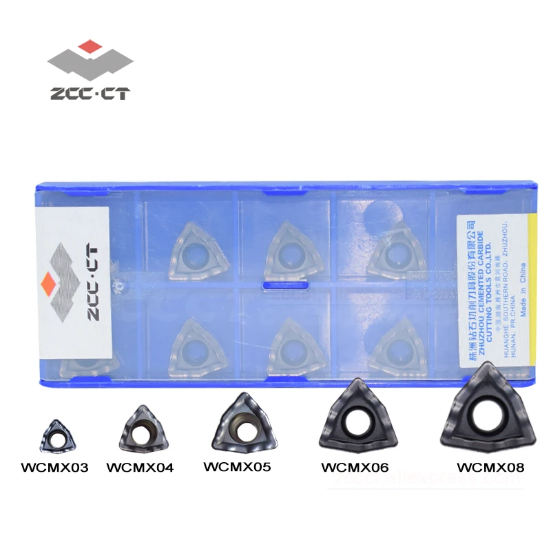 

10pcs ZCC-CT U drill insert WCMX03 WCMX04 WCMX05 WCMX06 WCMX08 WCMX series drilling tool plate for ZD02 ZD03 ZD04 shallow drill