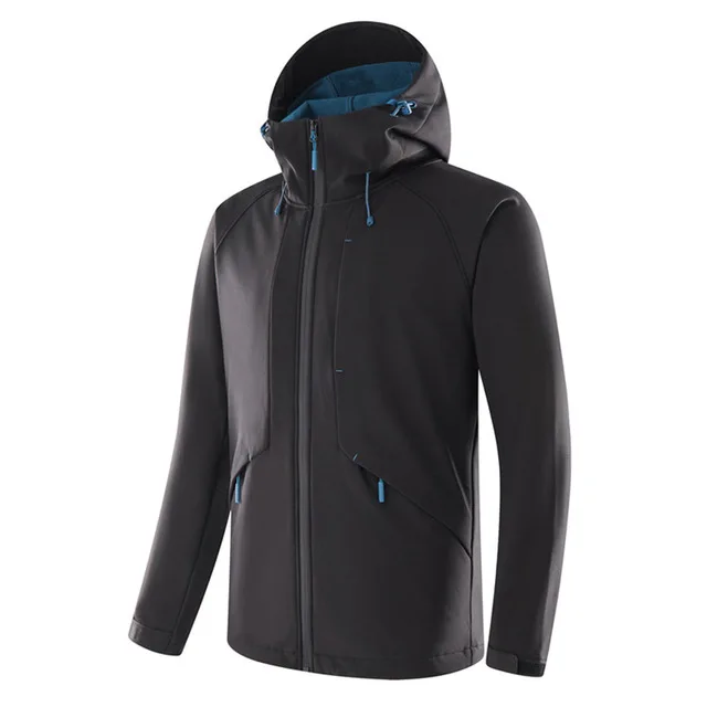 Men Black JACKSANQ мужские и женские флисовые походные толстые спортивные куртки ветрозащитный, альпинизм ветровка треккинг Кемпинг Мужское пальто RA335 - Цвет: Men Black