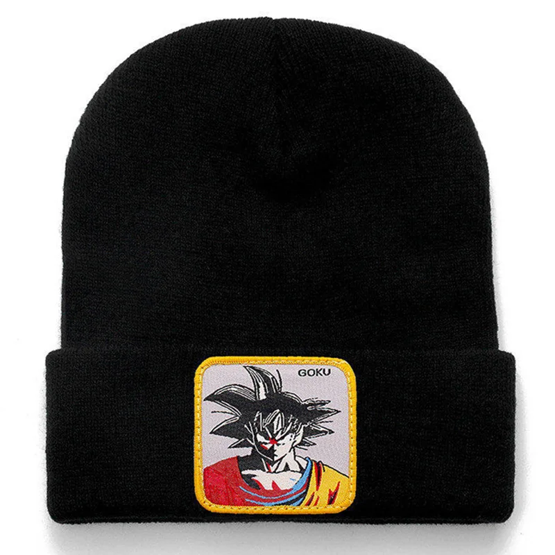 Dragon Ball Z GOKU Beanie Hat высококачественные хлопковые повседневные шапочки для мужчин и женщин теплая вязаная зимняя шапка модная однотонная Кепка в стиле унисекс