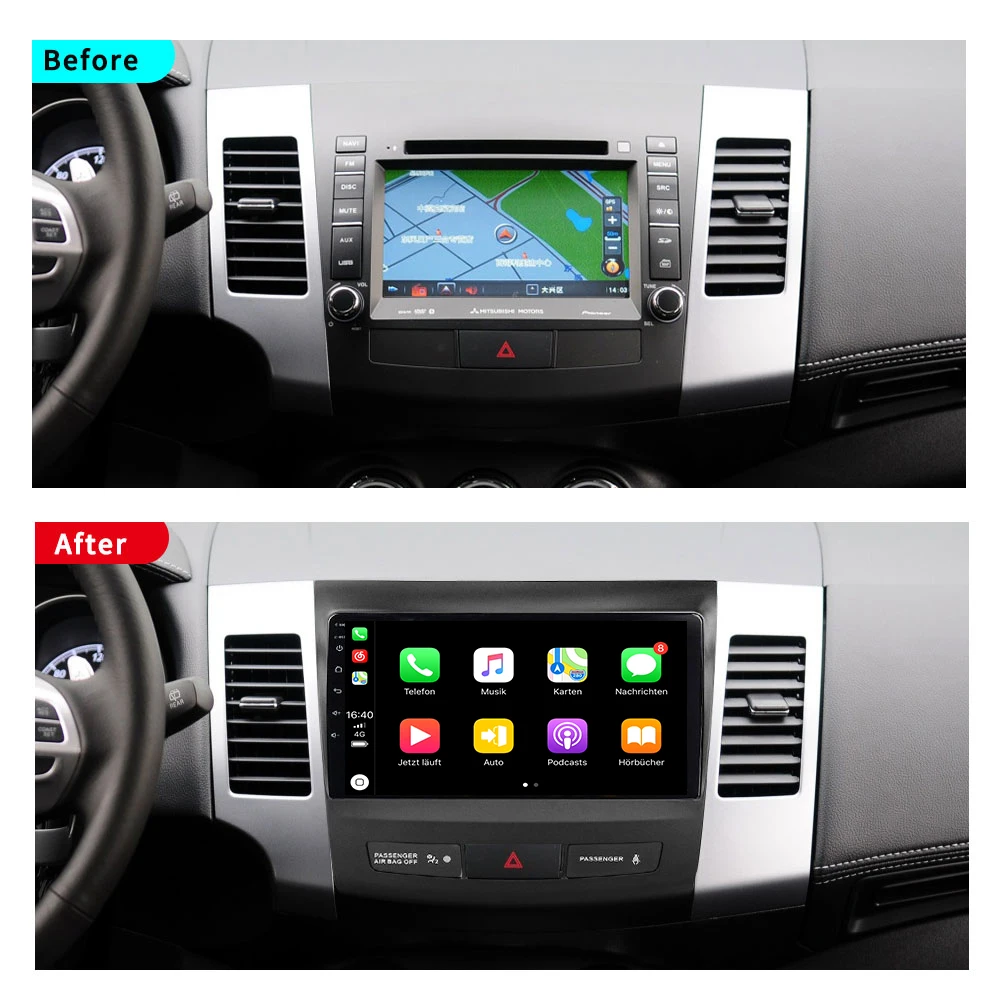 EKIY " Android автомобильный Dvd Gps мультимедийный плеер для Mitsubishi Outlander Xl 2 Автомобильный Dvd навигатор Радио Видео аудио DSP плеер