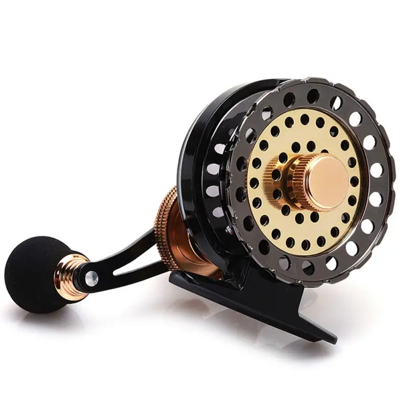 All Metal Fishing Reels Anti-slip Left / Right Hand Handle Front Raft Wheel Winter Ice Fishing Supplies 2