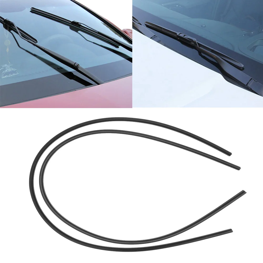 

2Pcs 28'' 6mm Car Bus Rubber Universal Frameless Windshield Wiper Blade Refill Rubber Wiper