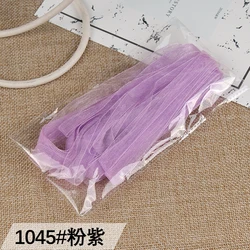 10m Roll Transparent Chiffon Ribbon for Gift Packaging and DIY Crafts (Pink purple)