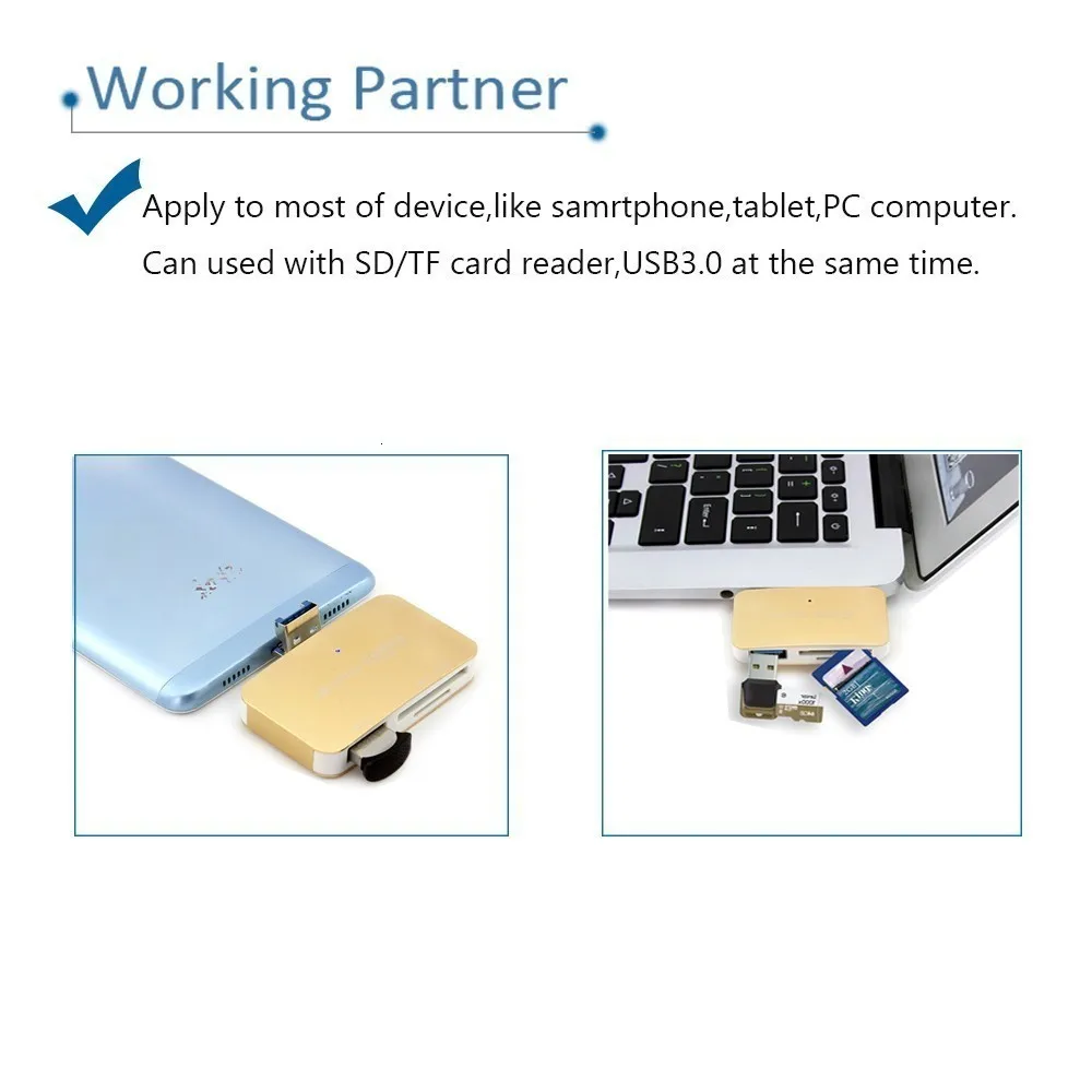 CHYI с несколькими usb-портами 3,0 концентратор Micro Usb3.0 Hab сплиттер мини портативный ПК аксессуары с SD TF слот кардридера для телефона Android