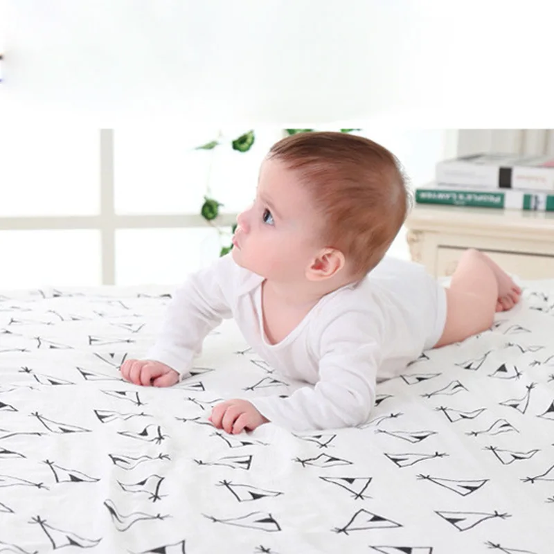 Муслиновое детское Пеленальное Одеяло пеленки для новорожденных банное