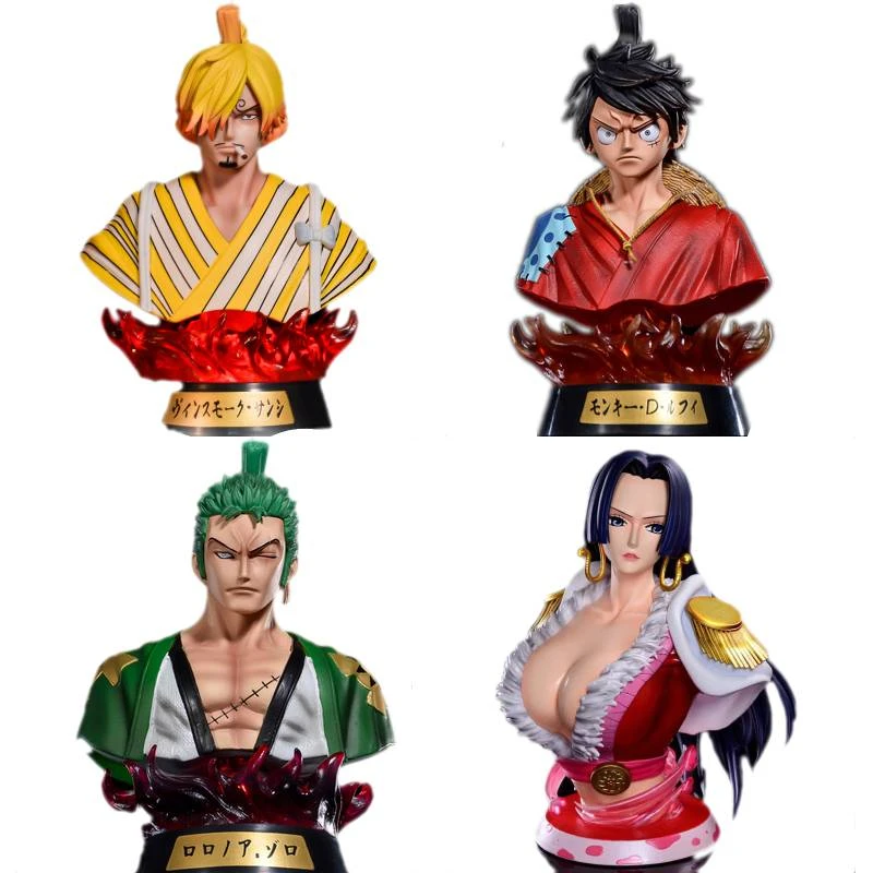 アニメルフィボア ハンコックゾロサン着物版 ヘッドバスト肖像gkアクションフィギュア彫像グッズモデル 3d Lamp Anime Figure Ornaments Figure Aliexpress