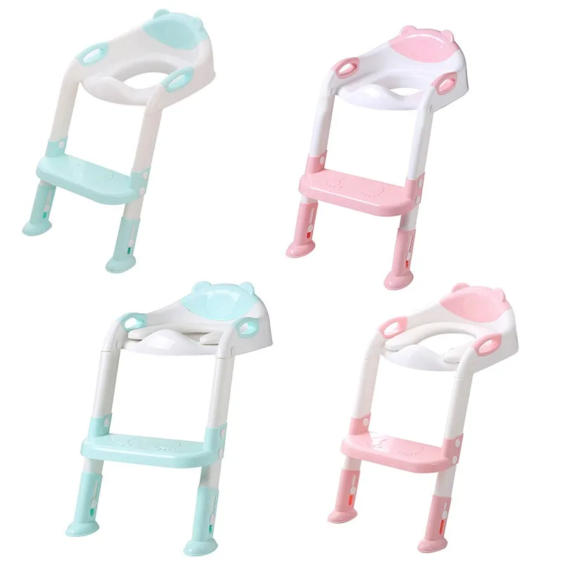

Baby PP Foldable Reusable Smooth Useful Anti-Slip Adjustable Trainer Seat Toilet Training Folding Seat Step Stools