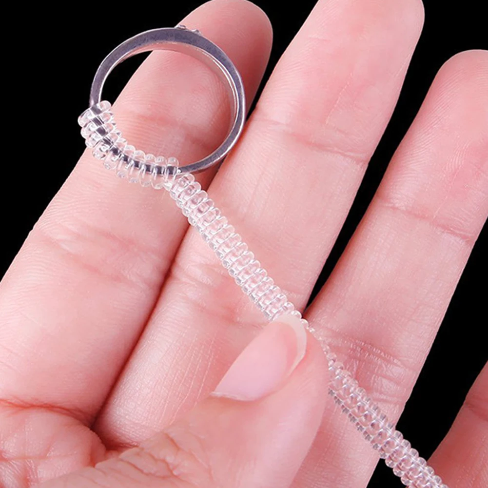 4 шт./компл. DIY прозрачный Пластик вставка эластичной Acccessories Невидимый Кольцо Размеры регулятор ювелирные изделия Tightener Зажим инструменты для изменения размера