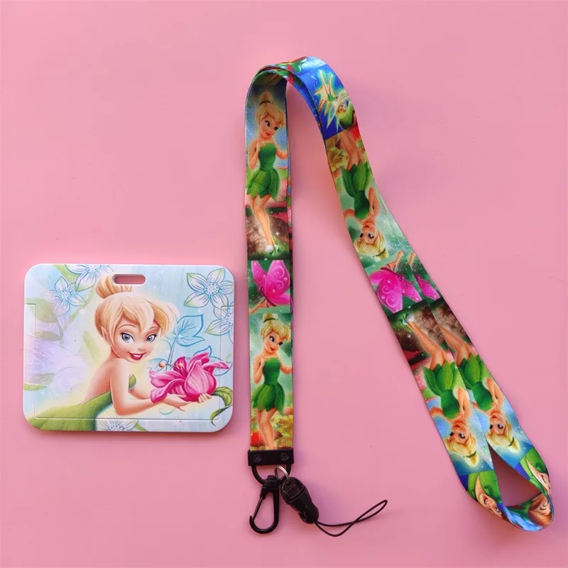 Disney Tinker Bell Girls Card Holder Business Badge Card Case Frame ABS Employee Case Student Lanyard Name Holder wallet card holder credit card holder card holder card wallet id card case business card holder id card holder document card wallet wallet card bag