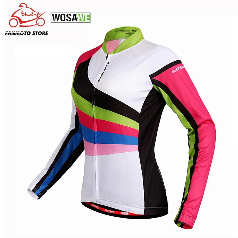 Женские мотоциклетные Топы WOSAWE одежда для велоспорта с длинным рукавом
