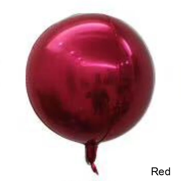red Гелиевая Поддержка 22 дюймов 4D круглые воздушные шары из фольги настроить фото/изображение печати свадебные украшения на вечеринку дня рождения поставки 10 шт./партия - Цвет: red