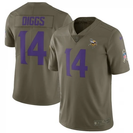 For men Мужская футболка из Миннесоты высокого качества Vikings Stefon Diggs - Цвет: For men