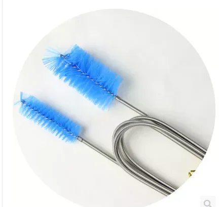 

Stainless Steel Aquarium Water Filter Pump Pipe Air Tube Hose Spring Cleaning Brush Flexible Double Ended Wash Drinking Tool
