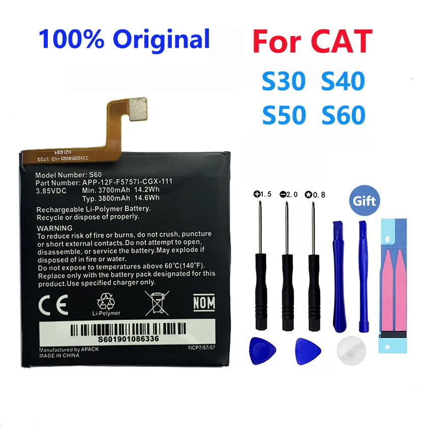 100% Новый оригинальный сменный аккумулятор 3800 мА · ч для Caterpillar Cat S60 S30 S40 S50