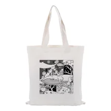 Сумка иллюстрация хозяйственная сумка ежедневное использование пользовательский принт логотип канва для DIY сумка экологический многоразовый переработанный