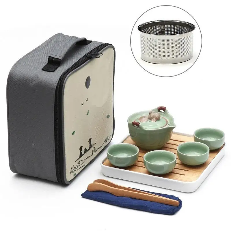  Kung Fu Wedding Mutfak Teaset Kitchen With Infuser Vintage Chinese China Teapot Tea Pot Home Decora - 4000399554995