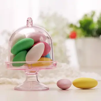 

3pc Candy Holder Wedding Decor Table Transparent Plastic Cake Plate Tray Candy Boxes Fruit Tray Kids Party Decor Mini Cake Stand