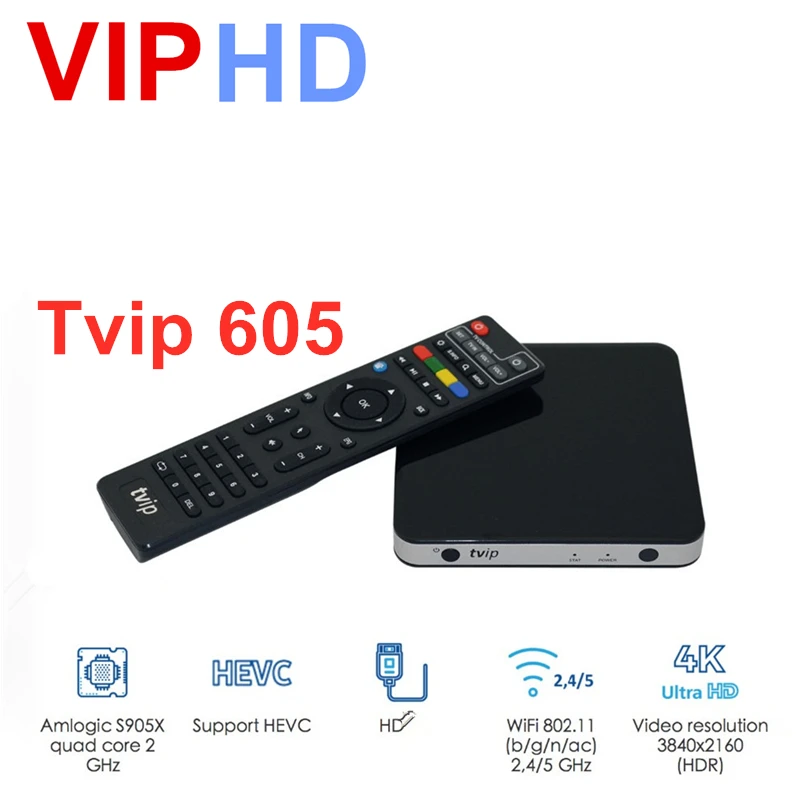 Tvip605 ТВ ip605 IP ТВ Linux Системы Декодер каналов кабельного телевидения 4K OTT 8 Гб Media Player Amlogic S905X ТВ ip S-коробка V.605 ТВ ip 605 Смарт ТВ коробка - Цвет: Tvip605