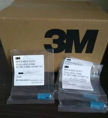100PCS 3M SC UPC NPFG 8802-TLC3 Fiber Optic Fast Connector Singlemode Quick Connectors Tool-less Conn SC SM 3.00mm Jacket