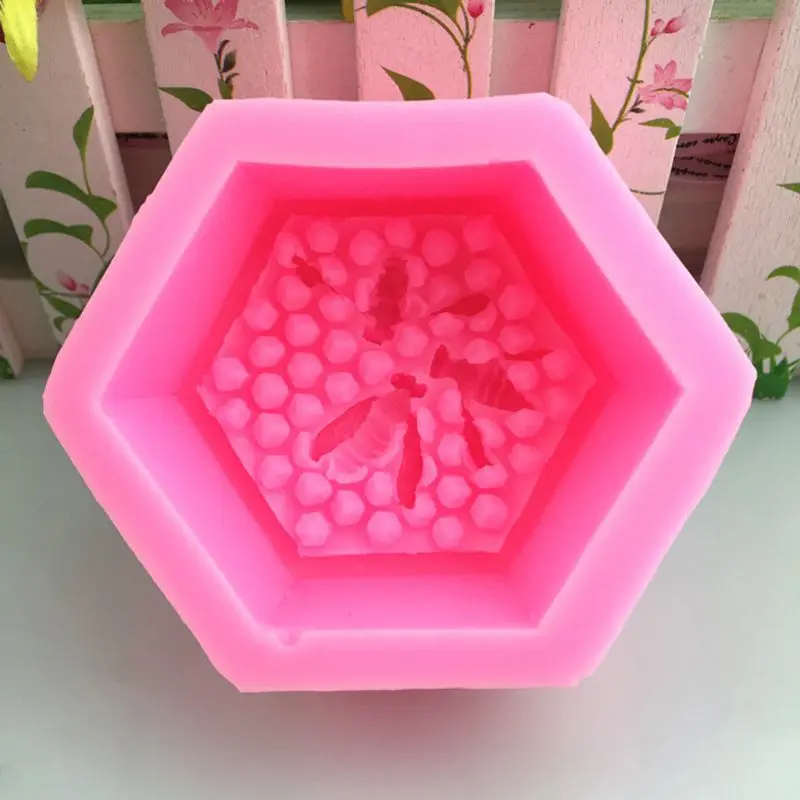 3D Honeycomb Silicone Soap Mold DIY Clay Candle Making Cake Fondant Decorating High Quality and Brand New
