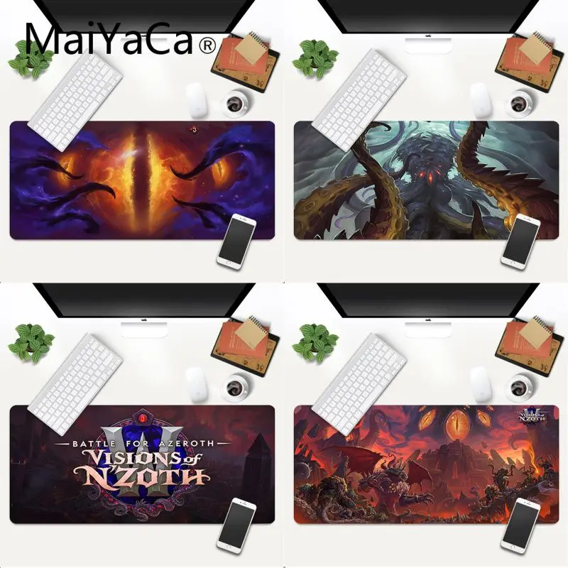 

MaiYaCa Visions of N'Zoth Rubber Pad to Mouse Game XXL Mouse Pad Laptop Desk Mat pc gamer completo for lol/world of warcraft