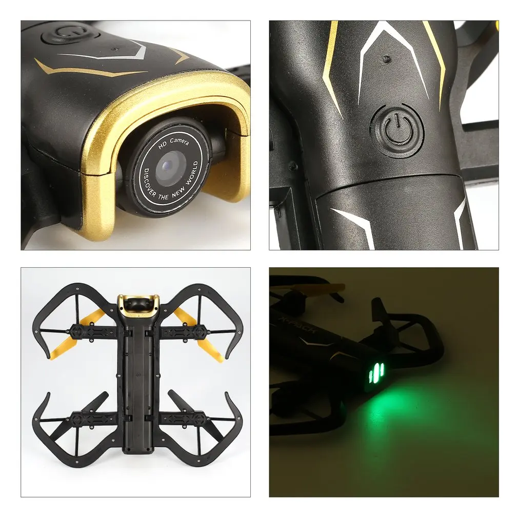 Attop X-PACK5 складной Смарт FPV RC Квадрокоптер Дрон с 720P HD Wifii камерой удержание высоты в режиме реального времени Безголовый