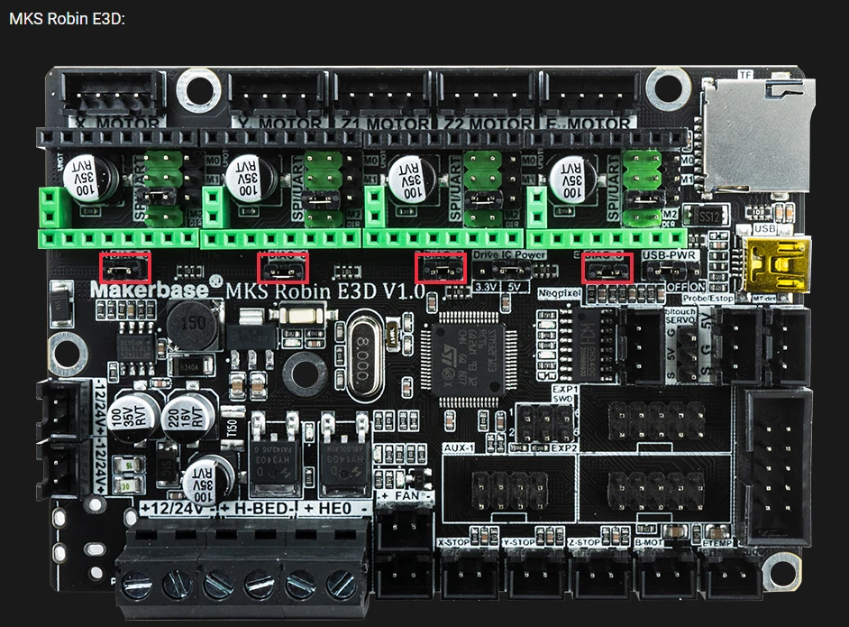 impressora 3d, ultra silenciosas, com encaixe uart, 2209 a, sgen_l robin nano