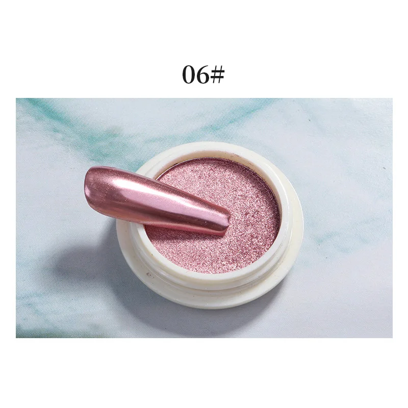 Nail Decoration Metal Nail Mirror Glitter Powder Rub Gel Polish Dust Shiny Gold Silver Fine Chrome Flakes Pigment DIY Accessories