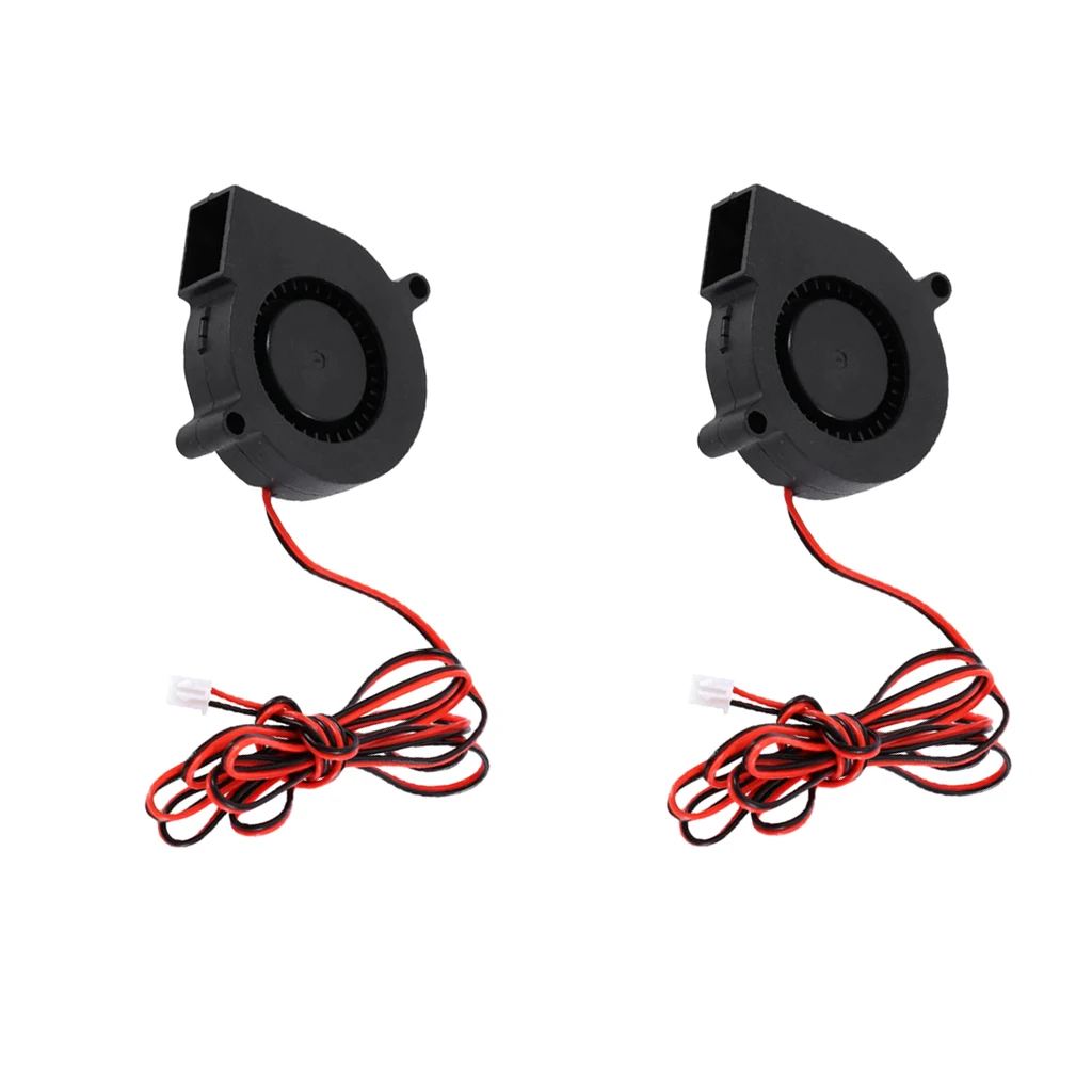 2 Pieces Mini Silent 24V 50mm 5015 Radial Turbo Cooler Blower Fan for 3D Printer 2 Pieces Mini Silent 24V 50mm 5015 Radial Turbo Cooler Blower Fan for 3D Printer