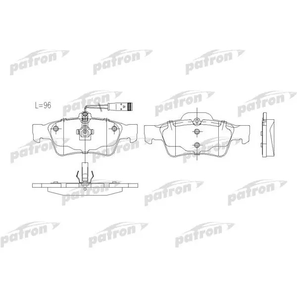 Колодки тормозные дисковые задн MERCEDES-BENZ: C-CLASS 04-, C-CL