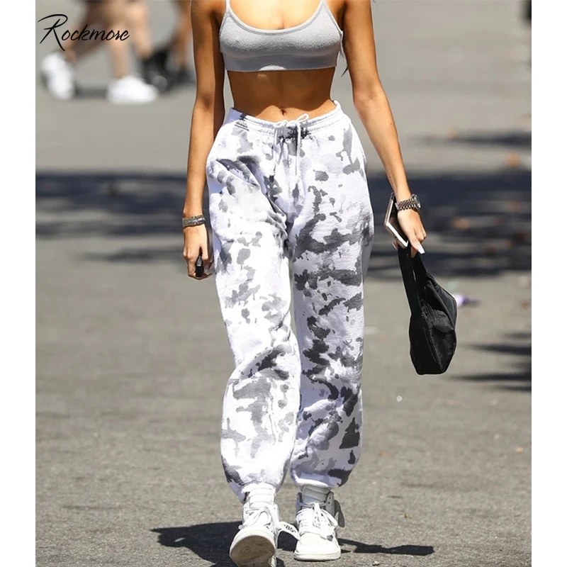 Rockmore Tie Dye Joggers Pencil Pants Women High Waist Trousers Korean Harajuku Hip Pop SweatPants Plus Size Femme Autumn Winter Rockmore Tie Dye Joggers Pencil Pants Women High Waist Trousers Korean Harajuku Hip Pop SweatPants Plus Size Femme Autumn Winter