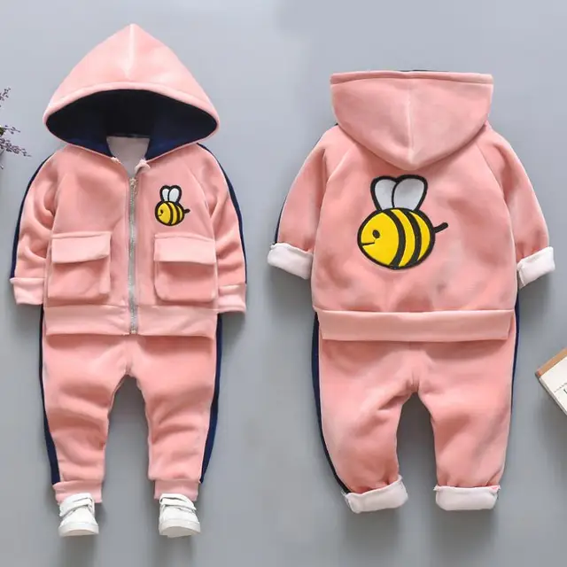 2019 New Children's Clothes Sets Winter Girls and Boys Hooded Down Jackets Coat-Pant Overalls Suit for Warm Kids Clothin 5