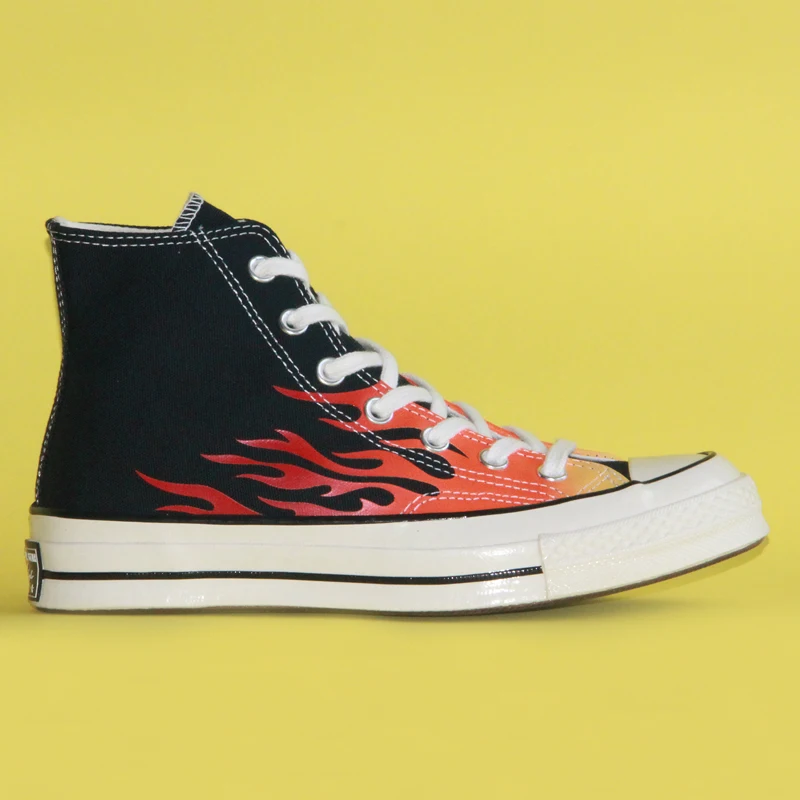 Оригинальные новые конверсы 1970S Chuck Taylor All Star Flame красные мужские и женские кроссовки высокая обувь для скейтбординга 165024C