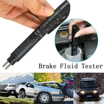 

Auto Brake Fluid Detector Car LED Tester Pen Universal Auto Oil Detector Pen Tool Liquid Black 12V Pratical