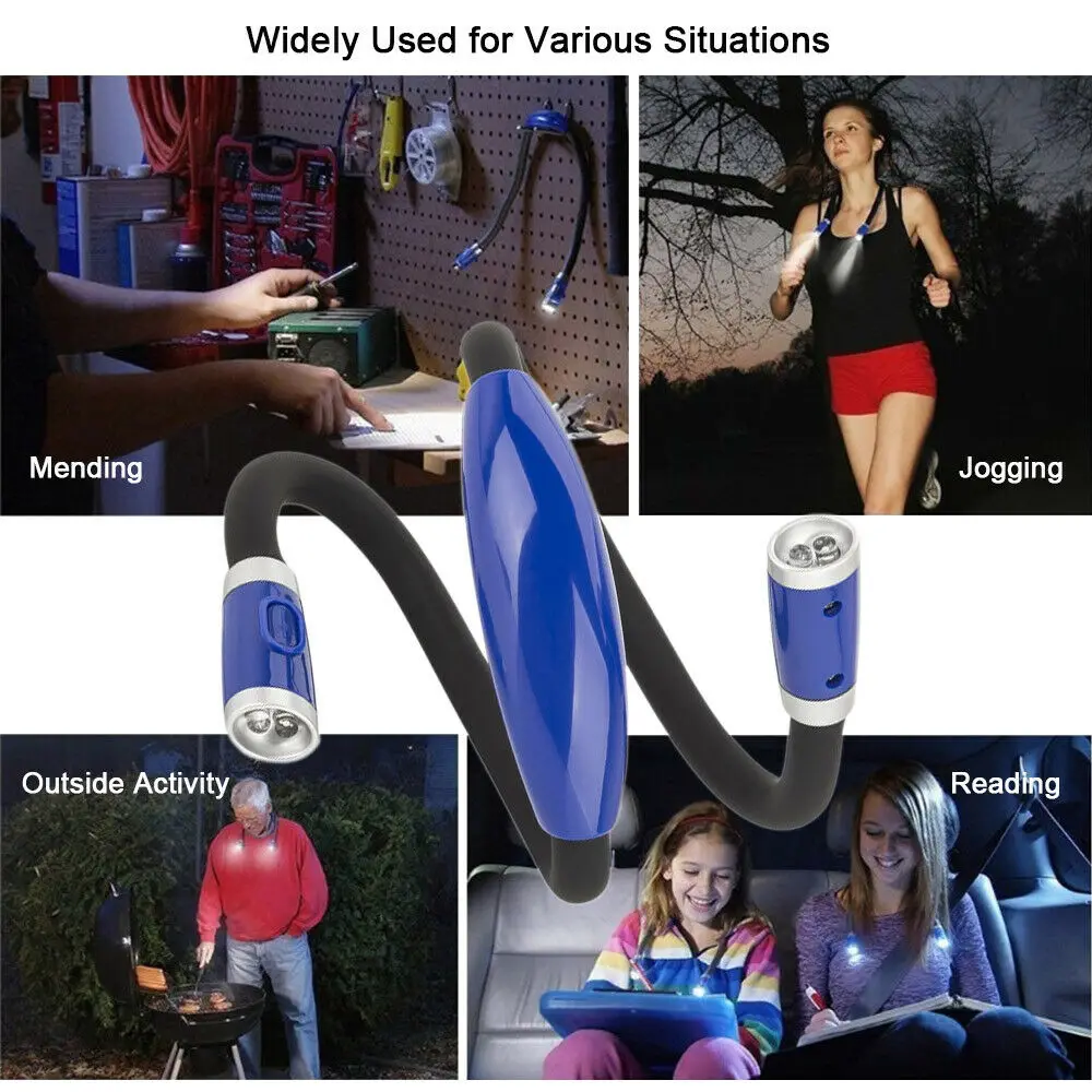 

LED lamp neck book lamp with 3 kinds of lamps USB lamp rechargeable