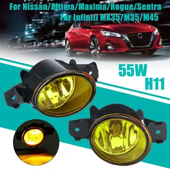 

2X Car Front Bumper Fog Lights Lamp with Bulbs Amber Pair For Nissan Altima Sentra Infiniti MX35/M35/M45 116-50235L, 2615089927