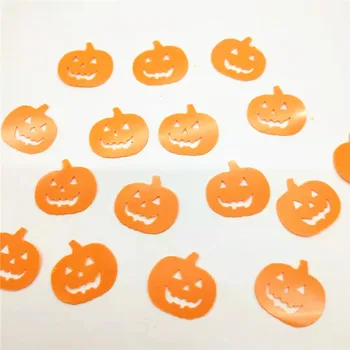 

50g/lot Pumpkin Sequins 18mm PVC Flat Flakes Decoration Halloween All Saints' Day Cushaw Cuaurbit Orange Ghost