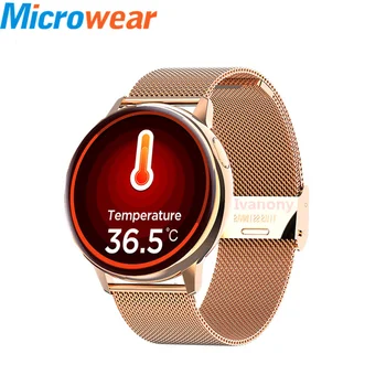 

Smart Watch Women Body Temperature Immunity Smartwatch Water Resistant IP68 ECG Blood Pressures Oxygen for Samsung Huawei iPhone